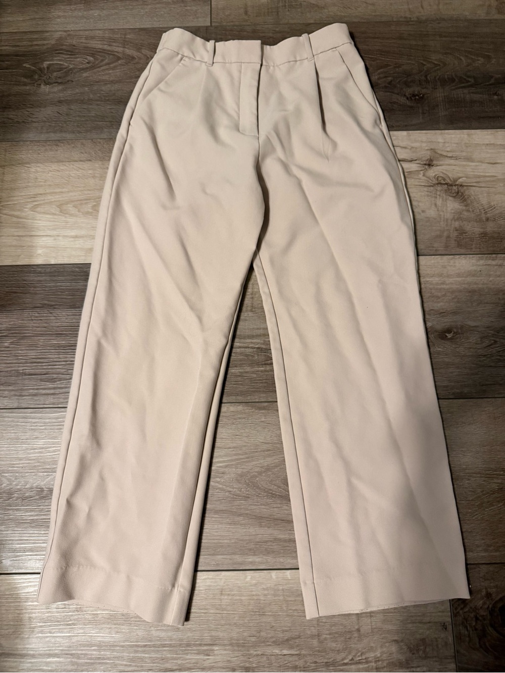 Abercrombie & Fitch Cream Straight-Leg Chinos